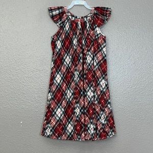 Gap Christmas Holiday Plaid Pleated Dress size 5 Toddler